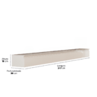 Aparador Suspenso Para Hall De Entrada 3 Gavetas 2,17m Aspen