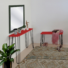 Aparador Tampo Console Pés Hairpin Legs Estilo Industrial Ver