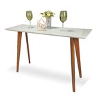 Aparador Tampo Em Mdf Com Vidro 120x40cm Slim Off White