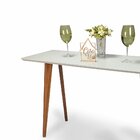 Aparador Tampo Em Mdf Com Vidro 120x40cm Slim Off White