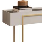 Aparador Tampo Espelhado 137 Cm Pes Metal Kika Dj Moveis