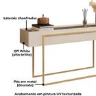 Aparador Tampo Espelhado 137 Cm Pes Metal Kika Dj Moveis