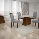 Aparador Tampo Mdf-vidro Pampulha New Leifer Moveis Braúna-of