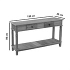 Aparador Tradicional 1,5m Madeira Maciça 2 Gavetas E 1 Pratel
