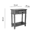 Aparador Tradicional 70cm 1 Gaveta Em Madeira Maciça Pátina