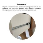 Aparador Trama 2 Gavetas Com Pintura 3d Palha Cinamomo/off Wh