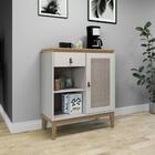 Aparador Trama Com 1 Porta E 1 Gaveta Mb 1001 Mel Off White