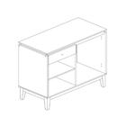 Aparador Trama Com 1 Porta E 1 Gaveta Mb 1001 Mel Off White