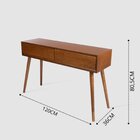 Aparador Tulipa Em Madeira 2 Gavetas Cor Imbuia Imbuia