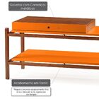 Aparador Uno Em Madeira Maciça - Acabamento Em Verniz E Laca