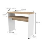 Aparador Vasado Amadis Natus  Branco/carvalho Mel