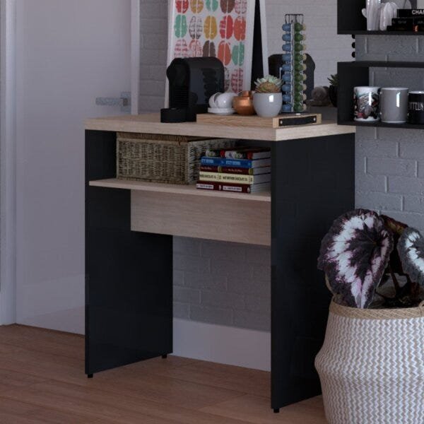 Aparador Vasado Amadis Natus  Preto/geneve