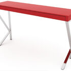 Aparador Veneza Mdf Vermelho Estrutura Cromada 1 48 Mt (larg)