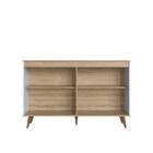 Aparador Viena 4 Portas 2 Prateleiras Mel/branco - Delmarco