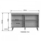 Aparador Viena 4 Portas 2 Prateleiras Mel/branco - Delmarco