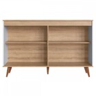 Aparador Viena 4 Portas 2 Prateleiras Mel/branco - Delmarco