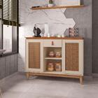 Aparador Vintage Nicolle Com 2 Portas Cinza Pérola Noce