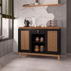 Aparador Vintage Nicolle Com 2 Portas Preto Cedro