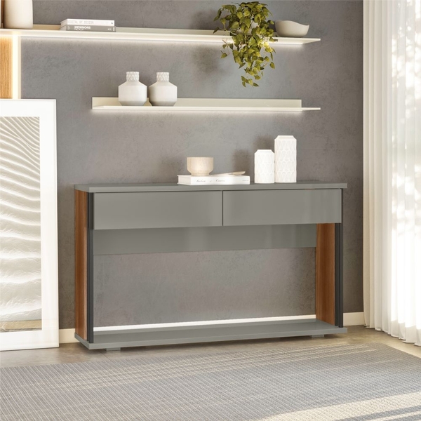 Aparador Wolves 2 Gavetas Freijo Titanio