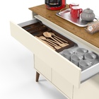 Aparador Zeus Off White/freijó – Ej Móveis