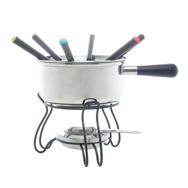 Aparelho De Fondue 10 Peças Wolff De Aço Inox Preto