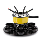 Aparelho de Fondue Firenze Carrousel Panela Amarela 18 peças