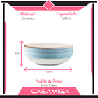 Aparelho De Jantar 16 Peças Cerâmica Caoba Azul