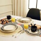 Aparelho De Jantar 30 Peças Actual Nativa Biona Preto E Branco