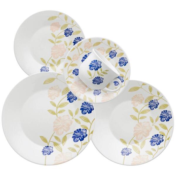Aparelho De Jantar 30 Peças Azul Perfeito - Biona Cerâmica -