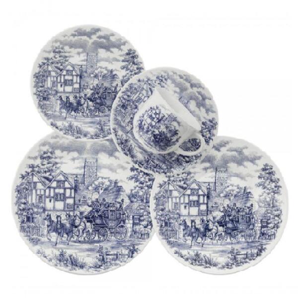 Aparelho De Jantar 30 Peças Cena Inglesa Oxford