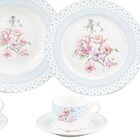 Aparelho De Jantar 42 Peças Blue Flowers - Wolff - Branco / A