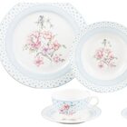 Aparelho De Jantar 42 Peças Blue Flowers - Wolff - Branco / A