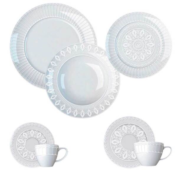 Aparelho De Jantar 42 Peças Porcelana Palace Germer