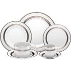 Aparelho De Jantar 42 Peças Silver Sky - Wolff - Branco / Cin