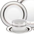 Aparelho De Jantar 42 Peças Silver Sky - Wolff - Branco / Cin