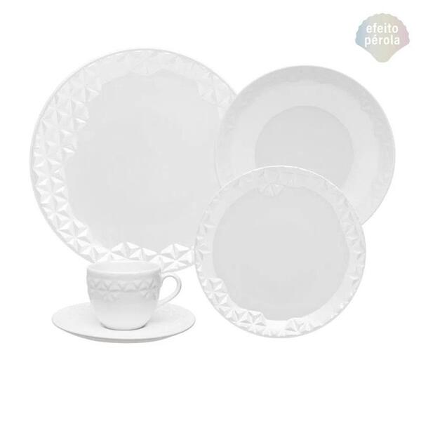 Aparelho De Jantar/café Oxford 42pçs Pérola Ek2/4200
