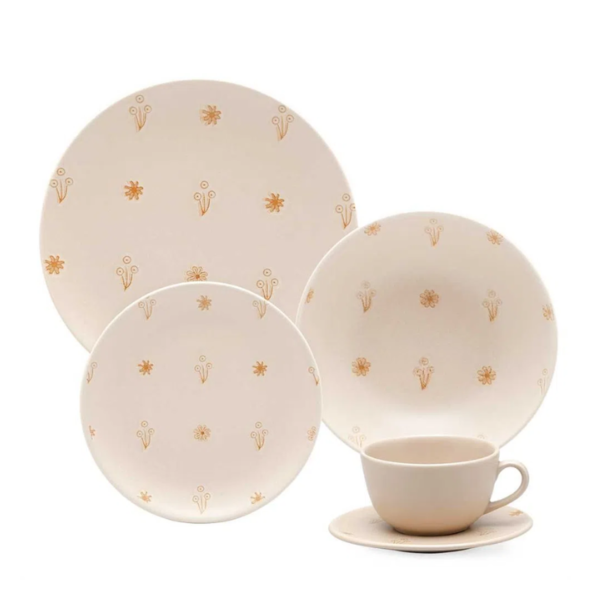 Aparelho De Jantar Ceramica Unni Afeto Oxford 20pçs