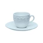 Aparelho De Jantar Chá/café Oxford Mia Cristal 42 Peças Azul