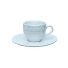 Aparelho De Jantar Chá/café Oxford Mia Cristal 42 Peças Azul