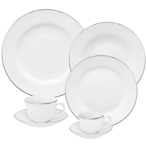 Aparelho De Jantar/chá/cafezinho 42 Peças De Porcelana Isabel