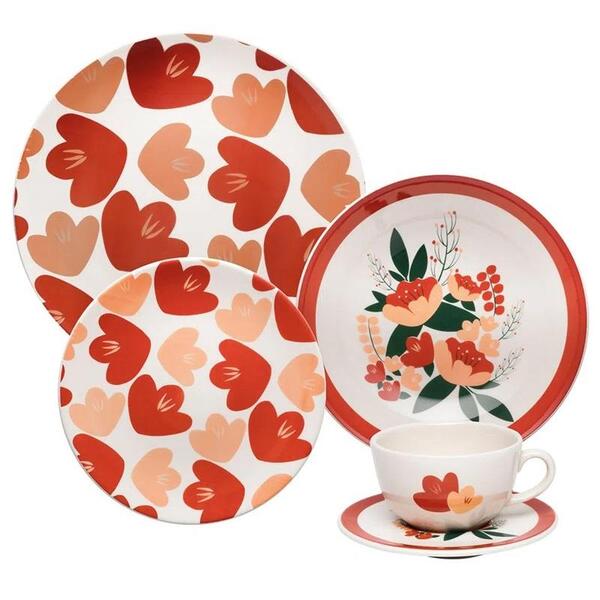 Aparelho De Jantar/chá Oxford 20pçs Love Ay20-5622