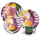 Aparelho De Jantar/chá Oxford 30 Peças Floreal Veraneio J164-