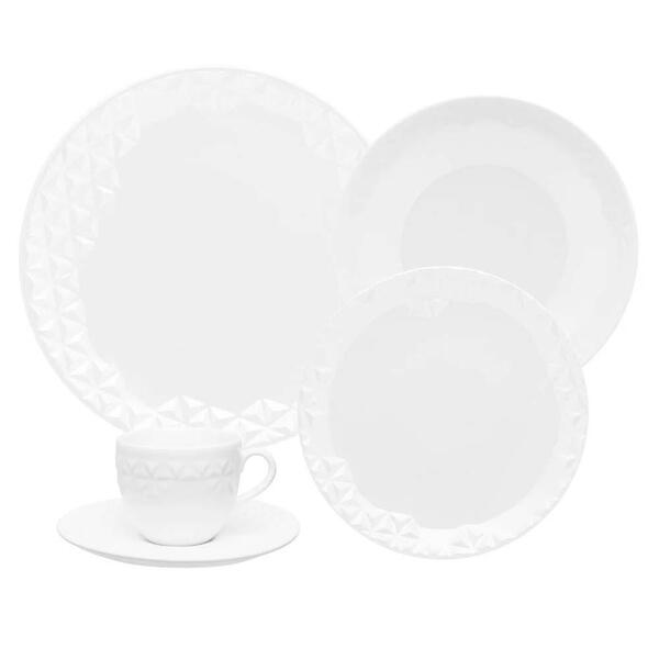 Aparelho De Jantar/chá Oxford Pérola - 30 Peças