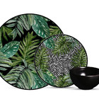 Aparelho De Jantar De Cerâmica Alleanza Tanzania Preto Acetin