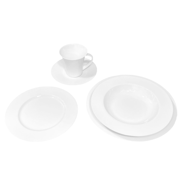 Aparelho De Jantar De Porcelana Next Wow Bone China Branco 20