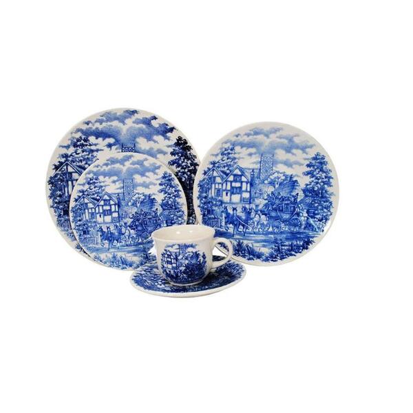 Aparelho De Jantar E Chá 20 Peças Cena Inglesa - Biona