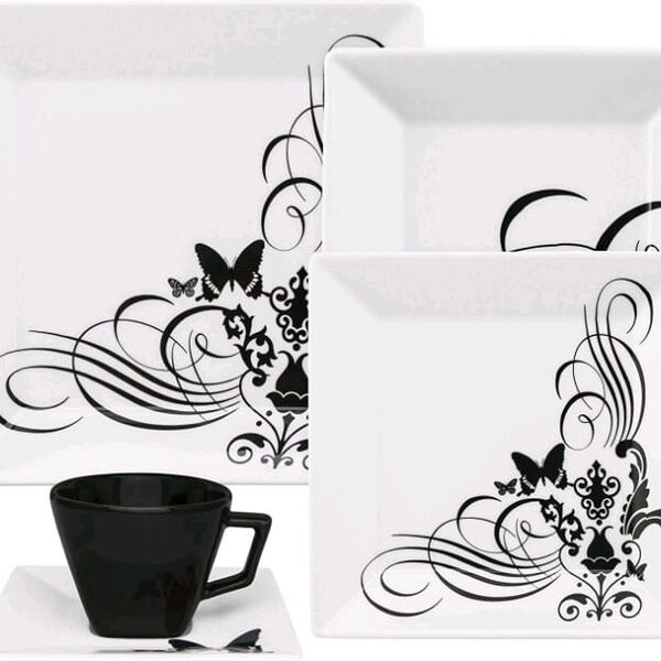 Aparelho De Jantar E Chá Quartier Tatoo - 30 Peças - Oxford