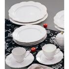 Aparelho De Jantar Em Porcelana E Filete Dourado (30 Peças)