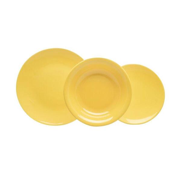 Aparelho De Jantar Harlek Amarela 12 Peças