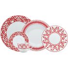 Aparelho De Jantar Helena 30 Peças - Schmidt - Branco / Verme